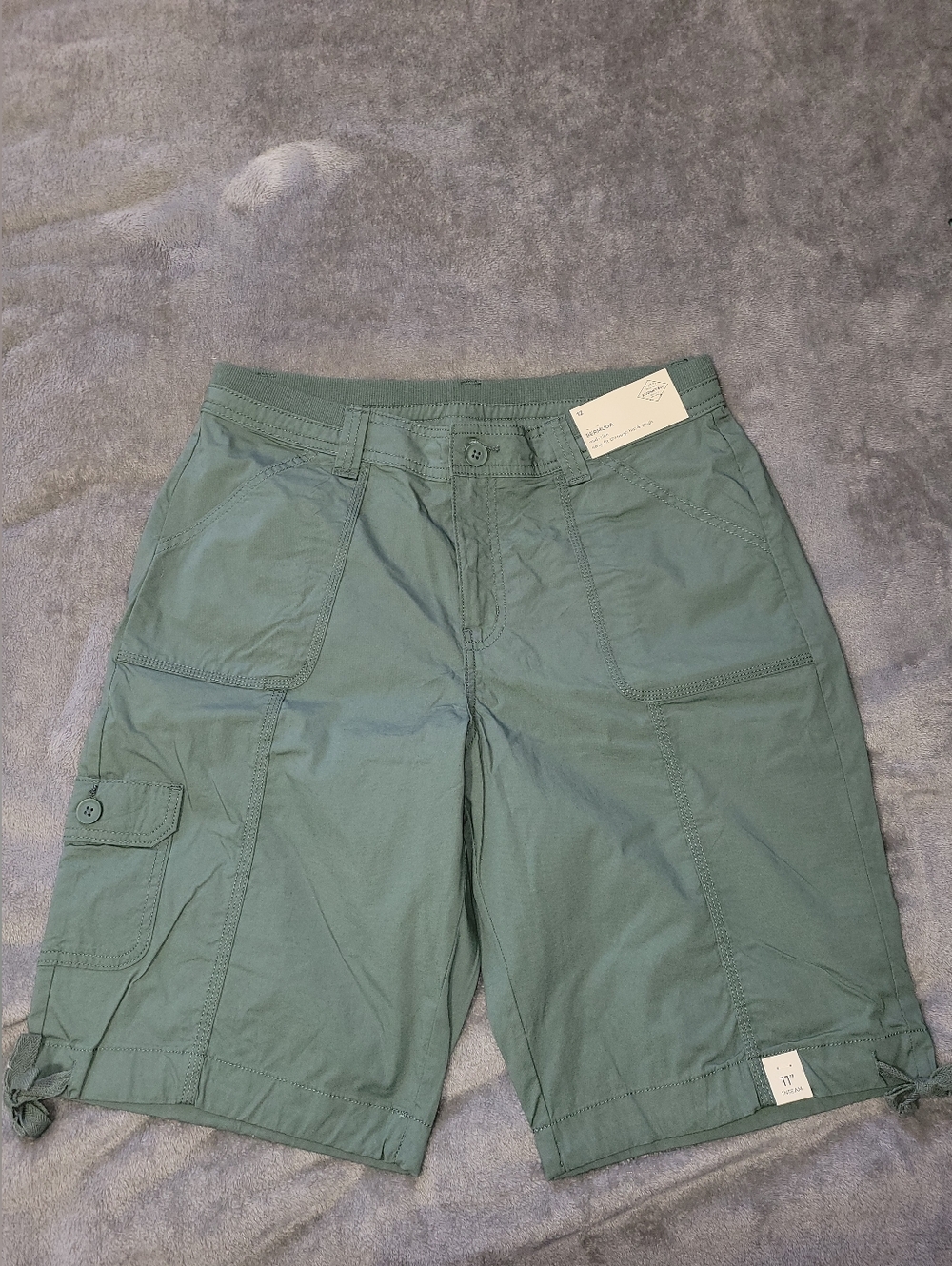 St. John's Bay Women's Green Bermuda Shorts